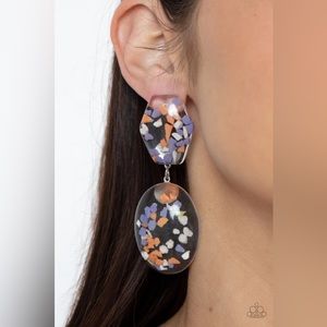 Acrylic confetti earrings
